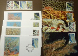 1994 Nevis WWF Schwarze Korallen Mi. 836-839 Fauna  Animals  Sealife  Corals Maxi Card FDC MNH ** #cover 4947 - Verzamelingen & Reeksen