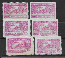 Algérie Colis Postaux N°167/172 (réf. Dallay) - Variété Sans Surcharge CR - Neuf ** Sans Charnière - TB - Paketmarken