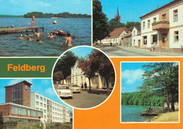 DDR Mehrbild AK Um 1982 Feldberg Mit Haussee, Fürstenberger Straße U.a. - Feldberg