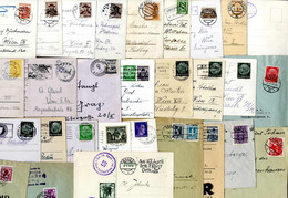 Cover 1892/1951, Ca. 50 Belege ( 18 Ansichts- Und Glückwunschkaten, 9 Ganzsachen, 7 Briefe, 8 Karten Und 11 Belege Ostma - Other & Unclassified