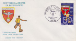 Enveloppe  FDC  1er  Jour   NOUVELLE CALEDONIE   50éme  Anniversaire  De  La   Ligue  De   Football   1978 - FDC