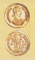 BAJO IMPERIO ROMANO (284-476) HONORIO(384-423) SÓLIDO ORO RÁVENA RÉPLICA   DL-12.774 -  Essays & New Minting