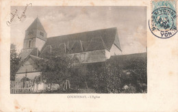 45 Courtenay Eglise  Cpa Cachet 1904 - Courtenay