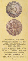 ISABEL II (1.833-1.868) 8 MARAVEDIS 1.845 COBRE Ceca JUBIA RÉPLICA  DL-12.789 -  Prove & Riconi