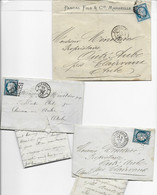 Lot De 3 Enveloppes Avec Correspondance  De MARSEILLE  1875 - 1849-1876: Classic Period