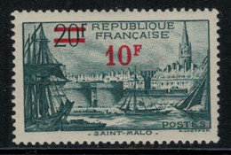 France // 1940 // Saint-Malo Avec Surcharge, Neuf** MNH N0.492 Y&T (sans Charnière) - Unused Stamps