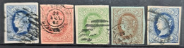 SPAIN 1864 - Canceled - Sc# 61, 62, 63, 65, 66 - Oblitérés