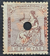 SPAIN 1873 - Canceled (telegraph) - Sc# 200 - 10P - Usados