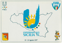 141-Palermo-Marcofilia-Annulli-1994-Annullo Speciale Universiadi Sicilia-Sport Pallanuoto - Palermo