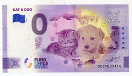 2021-1 BILLET TOURISTIQUE ITALIE 0 EURO SOUVENIR N°SECY003114 CAT & DOG - Pruebas Privadas