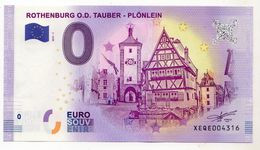 2017-1 BILLET TOURISTIQUE ALLEMAGNE 0 EURO N°XEQE004318 ROTHENBURG - Privatentwürfe