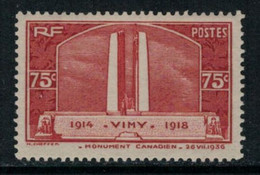 France // 1936 // Monument De Vimy, Neuf** MNH N0.316 Y&T (sans Charnière) - Unused Stamps