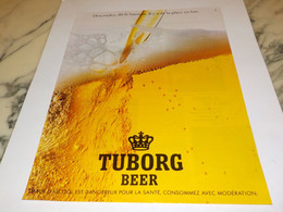 ANCIENNE PUBLICITE   BEER TUBORG 1991 - Alcools