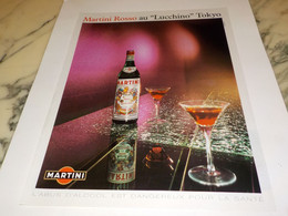 ANCIENNE PUBLICITE    AU LUCCHINO TOKYO  MARTINI ROSSO 1991 - Alcools