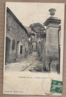 CPA 34 - CASTRIES - Une Rue Ancienne - TB PLAN CENTRE VILLAGE + Jolie Oblitération Verso - Castries