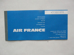 VIEUX PAPIERS - BILLET DE PASSAGE AIR FRANCE - TOTAL - World