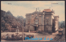 Bielitz, Theatre, Tram, Mailed 1916 - Poland