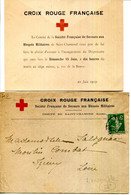 FACTURE.42.LOIRE.SAINT CHAMOND.CARTON INVITATION & ENVELOPPE DE LA CROIX ROUGE. - Non Classés