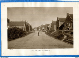 PHOTO-A Demangeon-SAULZOIR- Nord- GROS PLAN-rue Animée-années 1920 - Lieux