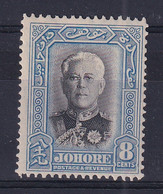 Malaya - Johore: 1940   Sultan Ibrahim    SG130    8c    MH - Johore