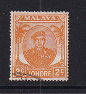 Malaya - Johore: 1949/55   Sultan Ibrahim    SG134    2c   Orange   Used - Johore