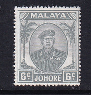Malaya - Johore: 1949/55   Sultan Ibrahim    SG137    6c   Grey   MH - Johore