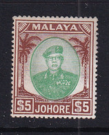 Malaya - Johore: 1949/55   Sultan Ibrahim    SG147    $5     MH - Johore
