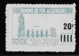 Algérie Colis Postaux N°179b (réf. Dallay) - Variété Sans Surcharge CR - Neuf ** Sans Charnière - TB - Parcel Post