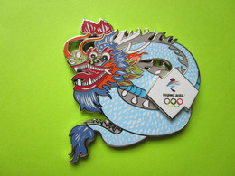 Gros Pin's Dragon JO Jeux Olympiques Beijing 2022 (Double Moule) - #875 - Juegos Olímpicos