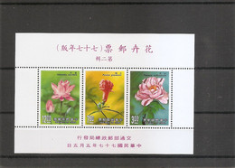 Taiwan -Formose - Fleurs ( BF 38 XXX -MNH) - Blocks & Kleinbögen