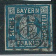77971 - GERMANY Bayern - STAMP: Michel # 10a - FINE USED Postmark 598 - Oblitérés