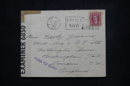 CANADA - Enveloppe De Moncton Pour Londres En 1941 Avec Contrôle Postal - L 107697 - Cartas