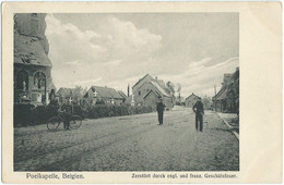 Poelkapelle WO I - Zerstört Durch Engl. Und Franz. Geschützfeuer. Marktplein. Vernietiging Door Engels En Frans Geschut - Langemark-Poelkapelle