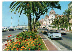 NICE --1969--Promenade Des Anglais Et Le Negresco (voitures VW,Peugeot,Renault..)cachet Cannes 22° Fest Film... à Saisir - Transport Urbain - Auto, Autobus Et Tramway