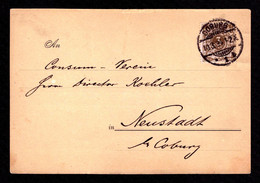 DR Postkarte COBURG - Neustadt - 10.3.94 - Mi.45 - Lettres & Documents