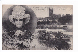 77 - ANGERS - Vue D'Angers Et Le Costume (bateau Vapeur Avec Passagers) - Angers