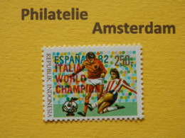 Indonesia 1982, RED OVERPRINT 'ITALIA WORLD CHAMPION' / FOOTBALL SOCCER: Mi 1066, Type A, ** - 1982 – Espagne