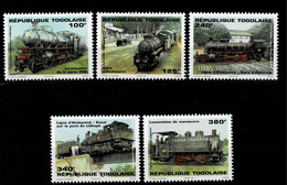 Togo 1999 - Mi. B-F 2983 Trains Historiques D'Afrique Railways Eisenbahn Züge 5 Val. RARE - Trenes