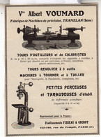 RARE PUB SUR PAPIER - 1912 - TOURS D'OUTILLEURS ET CALIBRISTES - ALBERT VOUMARD - PARIS - VINTAGE - Autres & Non Classés