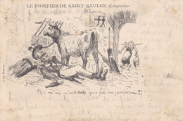 France Carte Postale Le Pompier  De Saint-Saulge (Légende) - Humor