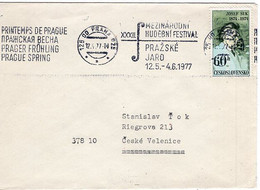 49569 - Tschechoslowakei - 1977 - 60h. Suk EF M. Werbestpl. A. Bf. PRAHA - PRAGER FRUEHLING XXIII. HUDEBNI FESTIVAL - Music