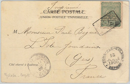 58465 -  TURKEY - POSTAL HISTORY: POSTCARD From CONTANTINOPLE To FRANCE 1900 - Brieven En Documenten