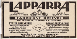 RARE PUB SUR PAPIER - 1907 - LAPPARRA - FABRICANT ORFEVRE - PARIS - VINTAGE - Autres & Non Classés