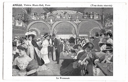Paris Theatre Music Hall Apollo Promenoir Animé 1910 état Superbe - Non Classés