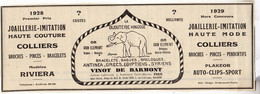 RARE PUB SUR PAPIER - 1907 - VINOT DE BARMONT - JOAILLERIE IMITATION - LA BIJOUTERIE INDOUE - RIVIERA - PARIS - VINTAGE - Colliers/Chaînes