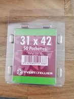 REDUCTION DE -50% : Blister De 50 Pochettes - Largeur: 31mm - Longueur : 42mm - Double Soudure - Fond Noir - Taschine