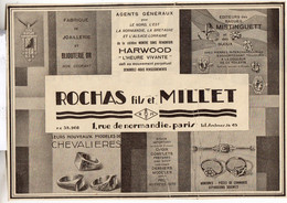 RARE PUB SUR PAPIER - 1907 - ROCHAS FILS ET MILLET - FABRIQUE DE JOAILLERIE - CHEVALIERES - BAGUES - VINTAGE - Bagues