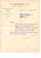 Courrier 29.08.1932 Le Bourgeois Et Cie à Dieppedalle 76 Bois Du Nord D Amerique Scierie -  En L Etat Perforée - - 1900 – 1949