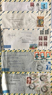 BRESIL - LOT 5 LETTRES - Lettres Recommandées Avion Pour L'Allemagne - Beaux Affranchissements Divers - Années 1970 - Used Stamps