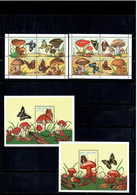 Maldives 1995 . Mushrooms , Butterflies. 2 S/S  + 2 M/S Of 4 .Michel # 2433-2440 + Bl. 341-342 - Malediven (1965-...)